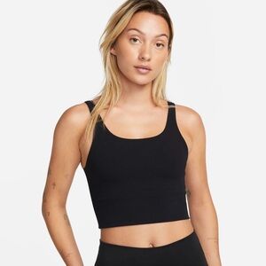 NEW Nike Alate Solo Black Light Support Non-Padded Longline Sports Bra Size XXL